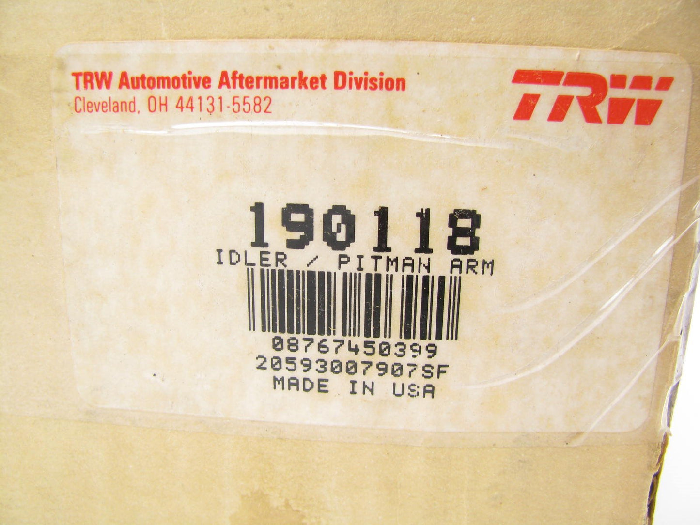 Steering Pitman Arm TRW 190118 For 1982-91 Ford E-100 E-150 E-250 E-350 Econline