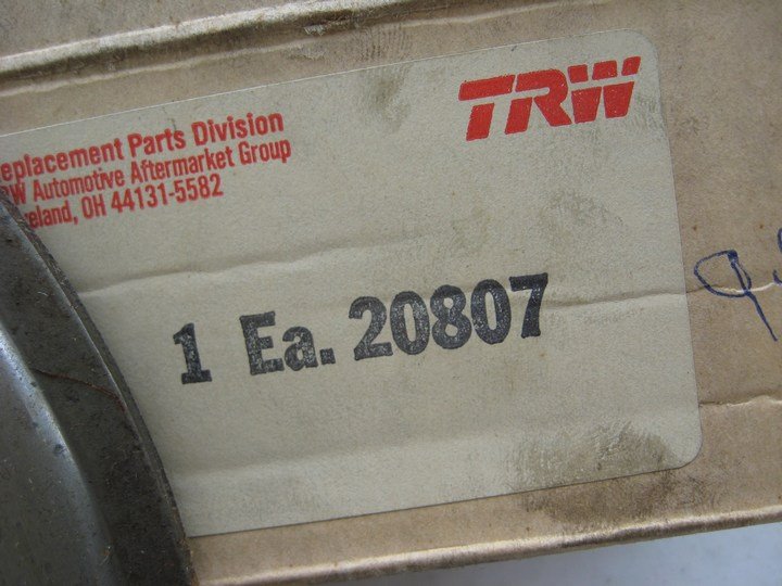 TRW 20807 Drive Shaft Center Support Bearing