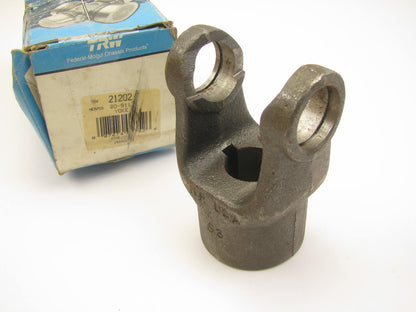 TRW 21202 PTO End Yoke 2000 Series 1-1/8'' Bore 3-3/4'' Long 5/16 Key 3/8''-16 Hole