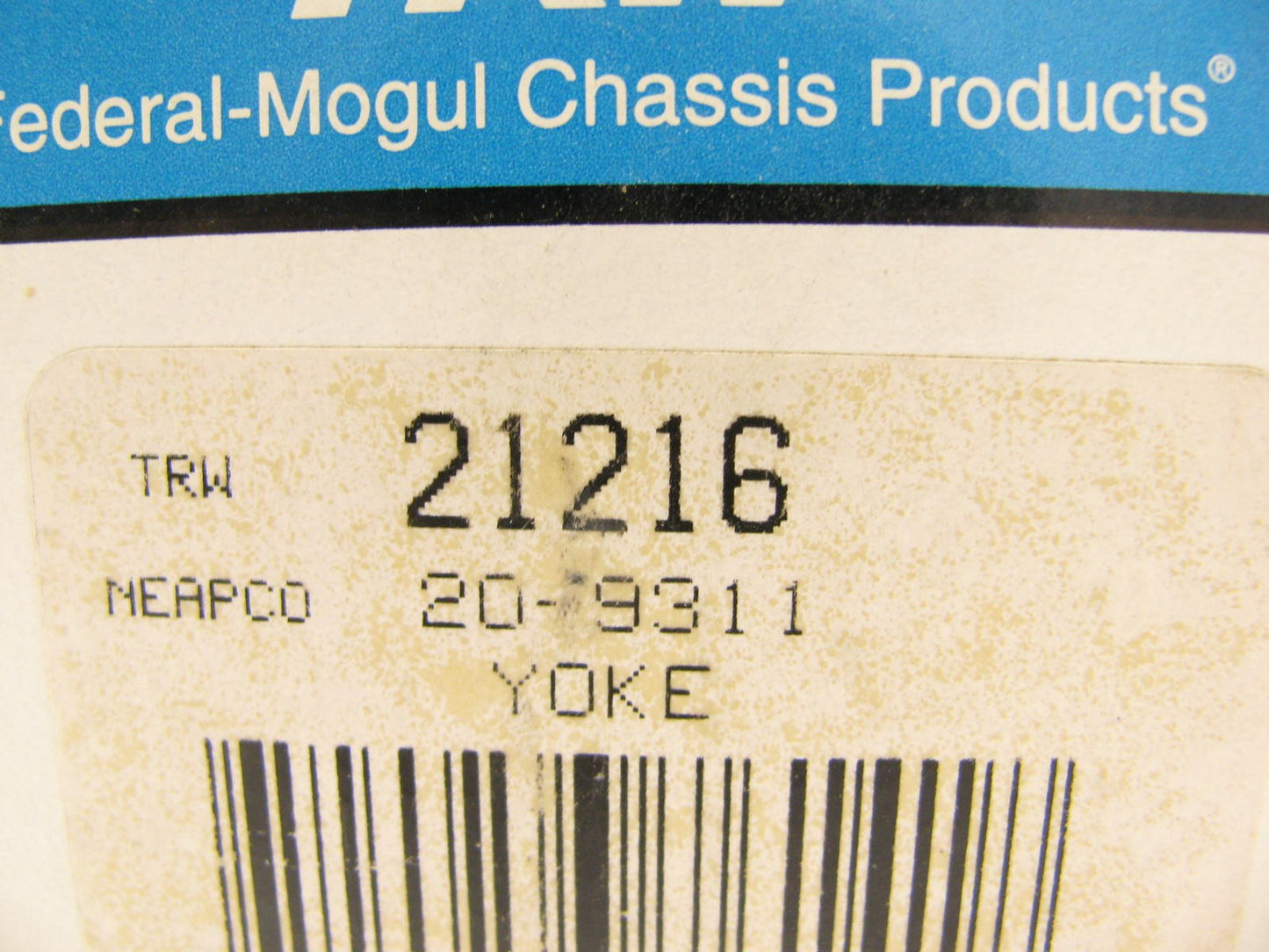 TRW 21216 2000 Series Implement Yoke 1-1/4''-6 Bore 2-3/4'' Long 1'' To End 20-9311