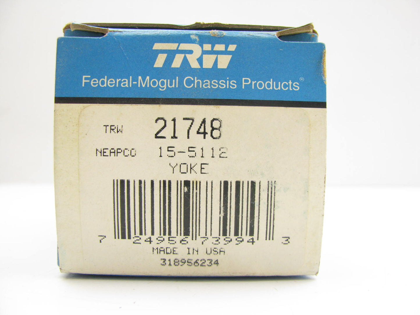 TRW 21748 PTO End Yoke 1000 Series 0.812'' Bore 1/4'' Key 1.625'' Hub Diameter