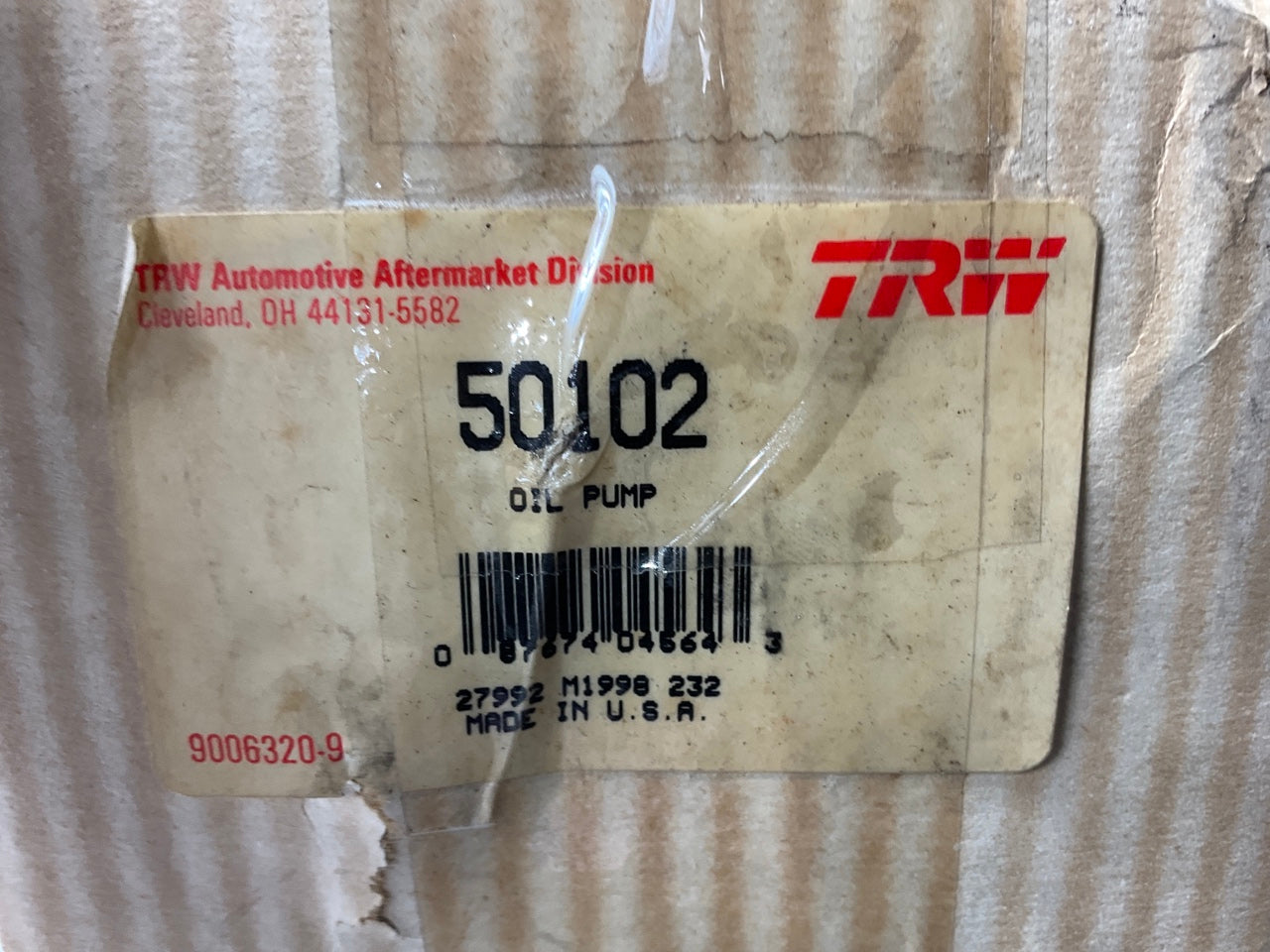TRW 50102 Standard Volume And Pressure Oil Pump For Datsun L24 L26 L28