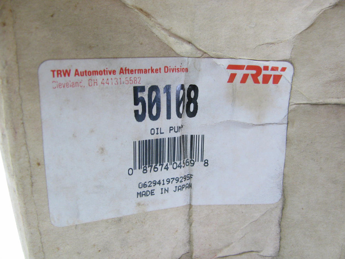 TRW 50108 Engine Oil Pump For 1974-1979 Toyota Corolla 1.2L 3KC