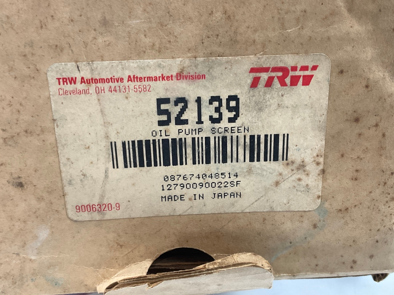 TRW 52139 Engine Oil Pump Pickup Tube For 1984-1989 Mitsubishi 2.6L-L4