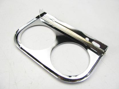 TRW 610601 Universal 2-1/16'' Double Gauge Trim Bezel Pod Under Dash Chrome