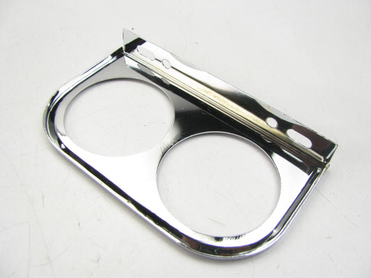 TRW 610601 Universal 2-1/16'' Double Gauge Trim Bezel Pod Under Dash Chrome