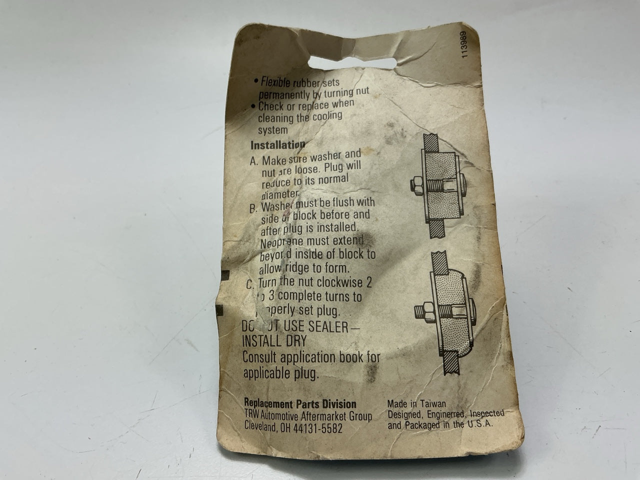 TRW 620529 Universal Freeze Expansion Plug, 1-7/8'' 48mm