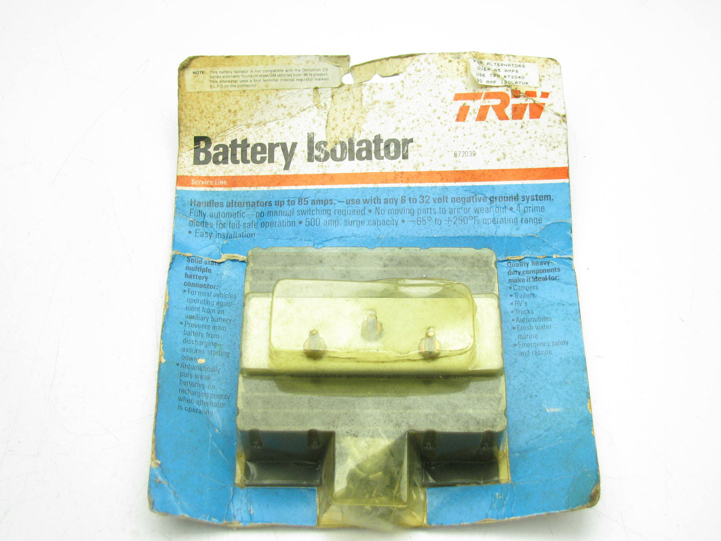 TRW 672039 Multi-Battery Isolator 85-130 Amps
