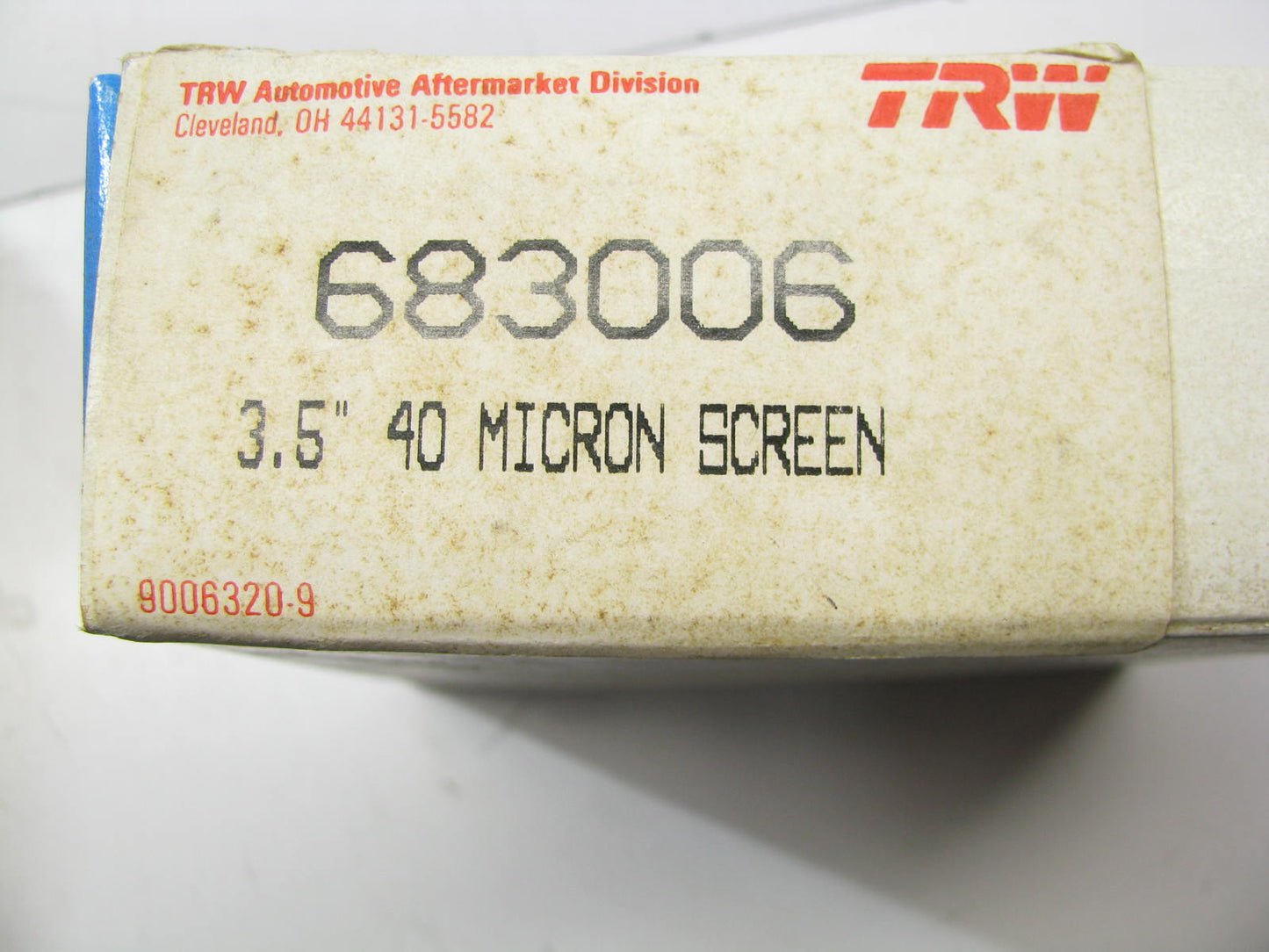 TRW 683006 Oberg 3.5'' Filter, 40 Micron Filter Screen