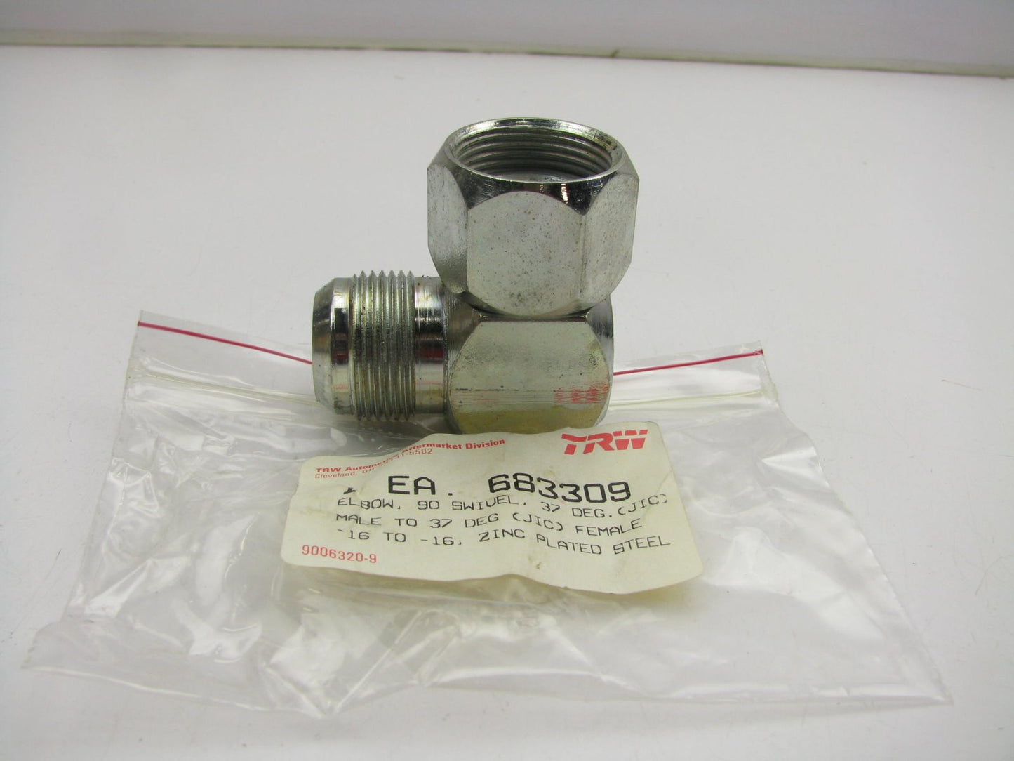 TRW Elbow 90 Swivel 37 Deg. (JIC) Male To 37 Deg (JIC) Female -16 To -16 Fitting