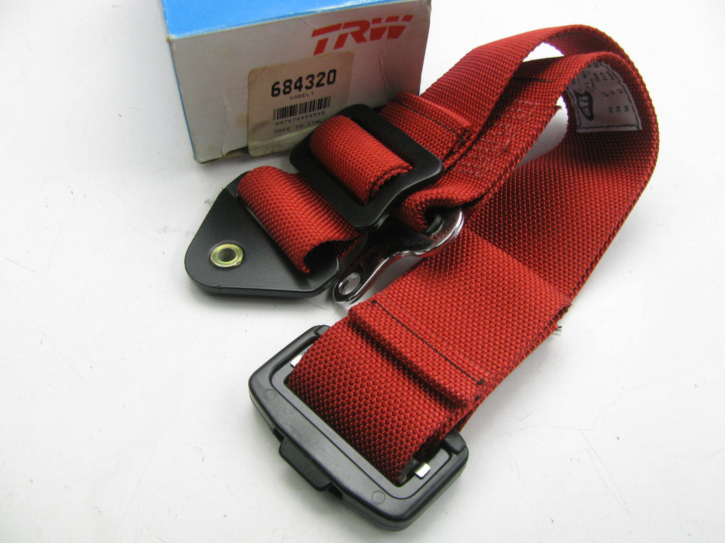 TRW 684320 Vintage SFI 16.1 Red Safety Seat Lap Belt