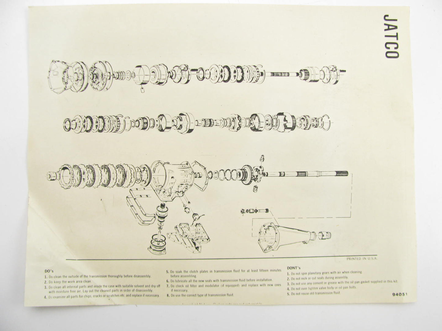 TRW 6K32 Automatic Transmission Rebuild Kit For 1973-1983 Ford Jatco PLA-A