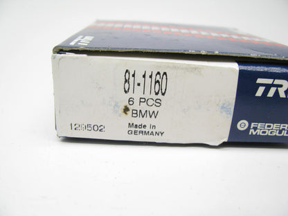 (6) TRW 81-1160 Engine Valve Guide +.008'' For 1984-1987 BMW 2.7L-L6