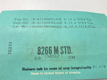 TRW 8266M STD Size Piston Rings, Moly, - 1967-1979 Pontiac 400, 1967-1969 428 V8