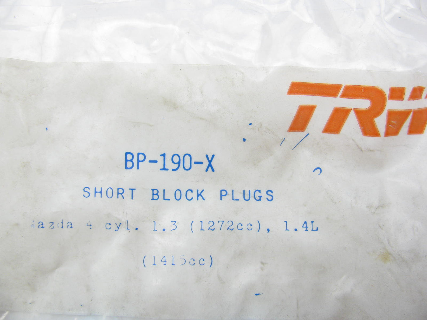 TRW BP-190-X Short Block Plugs For Mazda 1272cc 1.3L, 1415cc 1.4L - 4 Cylinder