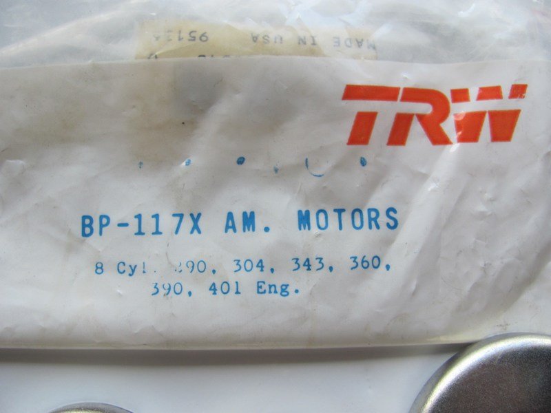 TRW BP117X Freeze Expansion Plug Set For Jeep AMC 290 304 343 360 390 401