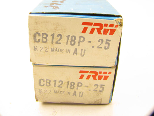 (4) TRW CB1218P-25 Connecting Rod Bearings - .25mm - Toyota 20R 22R 22RE
