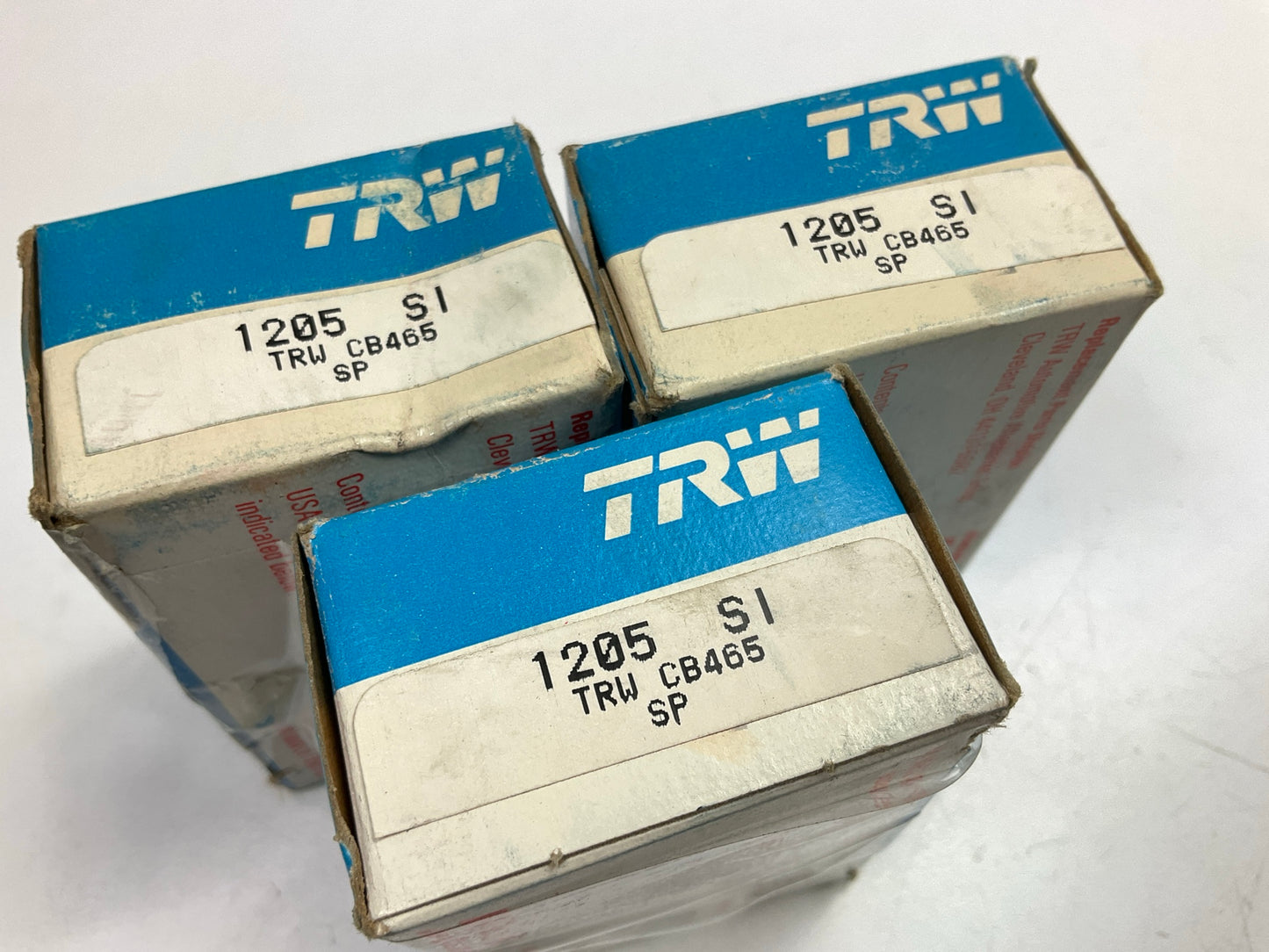 (3) TRW CB465 Connecting Rod Bearings STD Continental 226 227 244 245