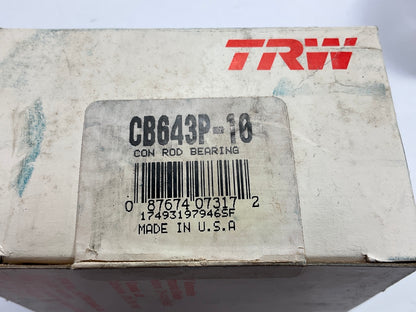 TRW CB643P-10 Connecting Rod Bearings .010'' For John Deere 303 620 630