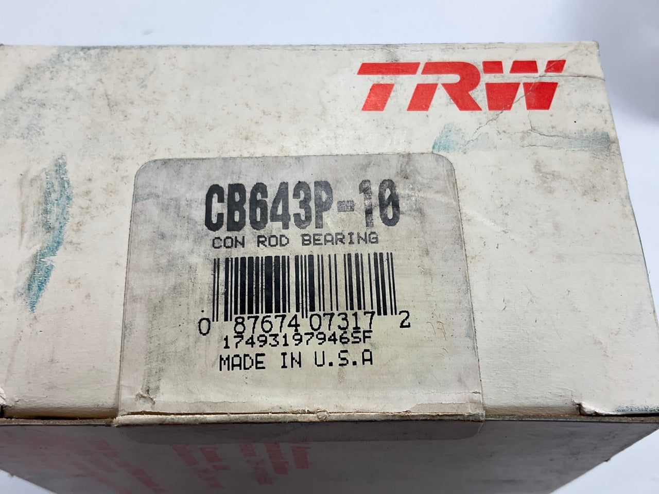 TRW CB643P-10 Connecting Rod Bearing .010'' For John Deere 303 620 630