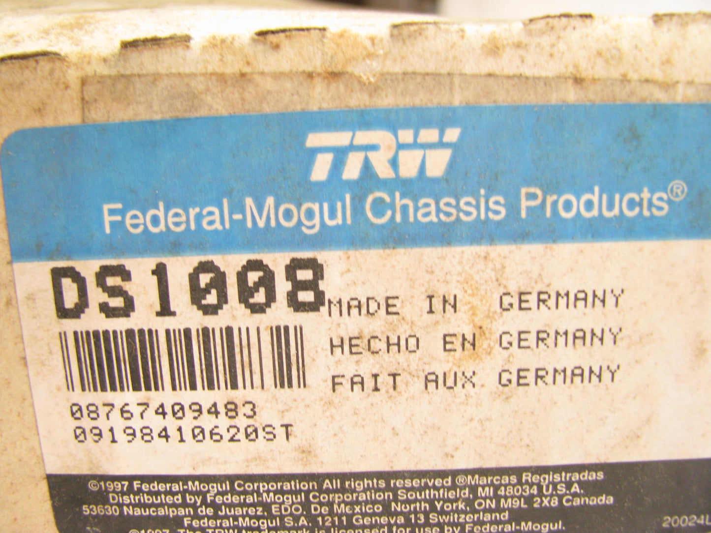 TRW DS1008 Steering Center Link - BMW E28 & E24, Made In Germany