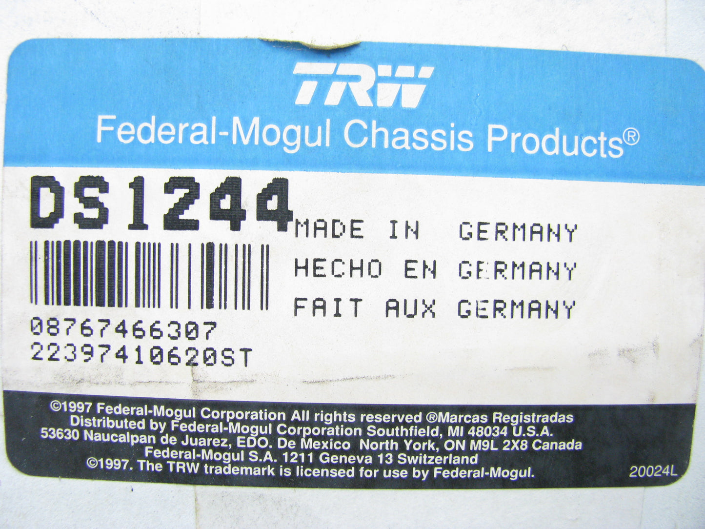 TRW DS1244 Steering Center Link