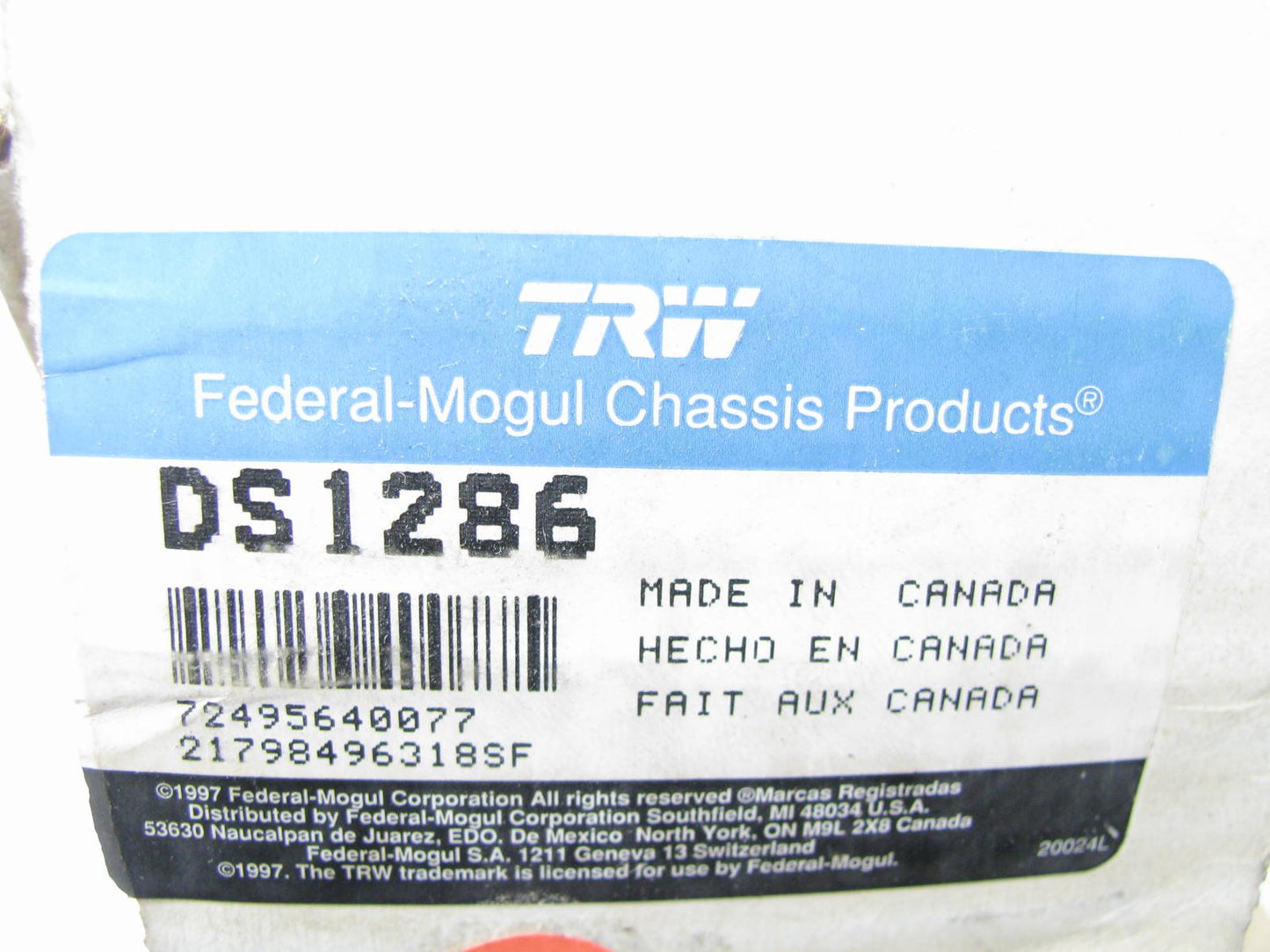 TRW DS1286 Steering Tie Rod End - Front Right Inner for 1992-2005 Ford E-150