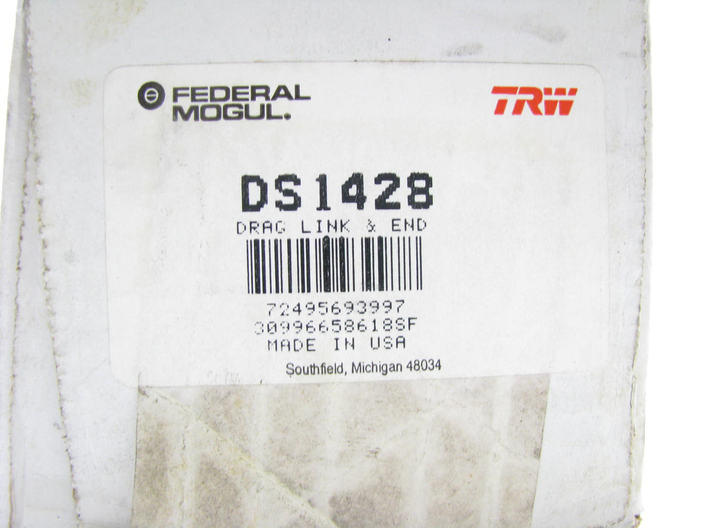 TRW DS1428 Steering Center Link For 1987-1993 Chevrolet LLV