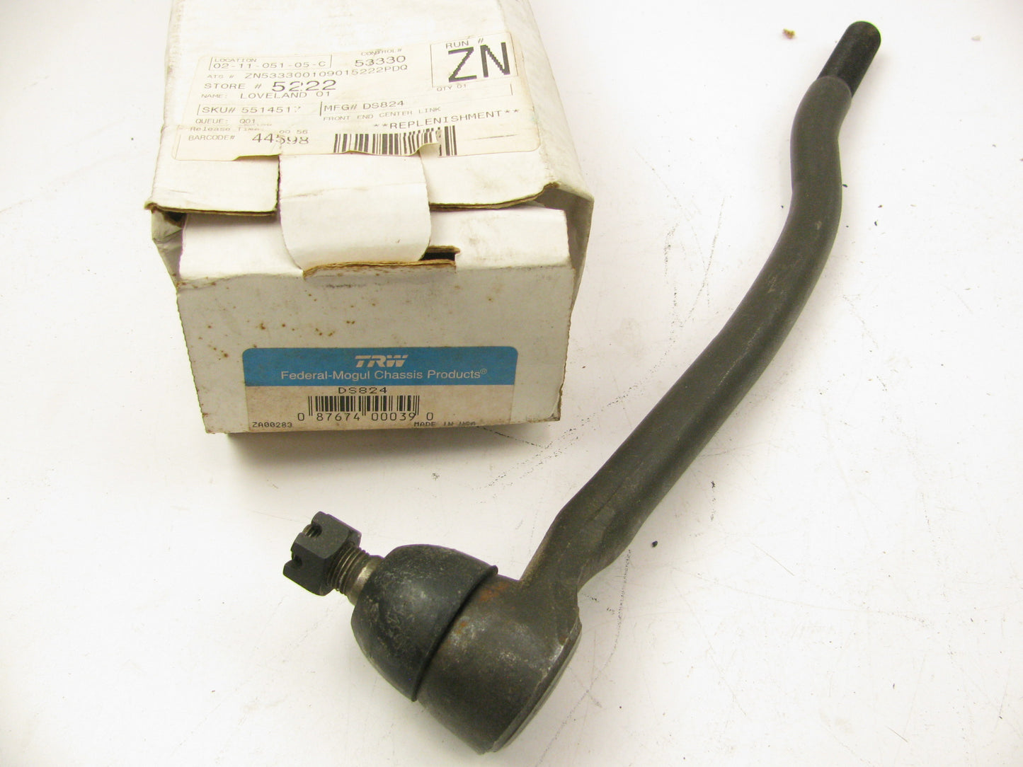 TRW DS824 Front Inner Steering Tie Rod End