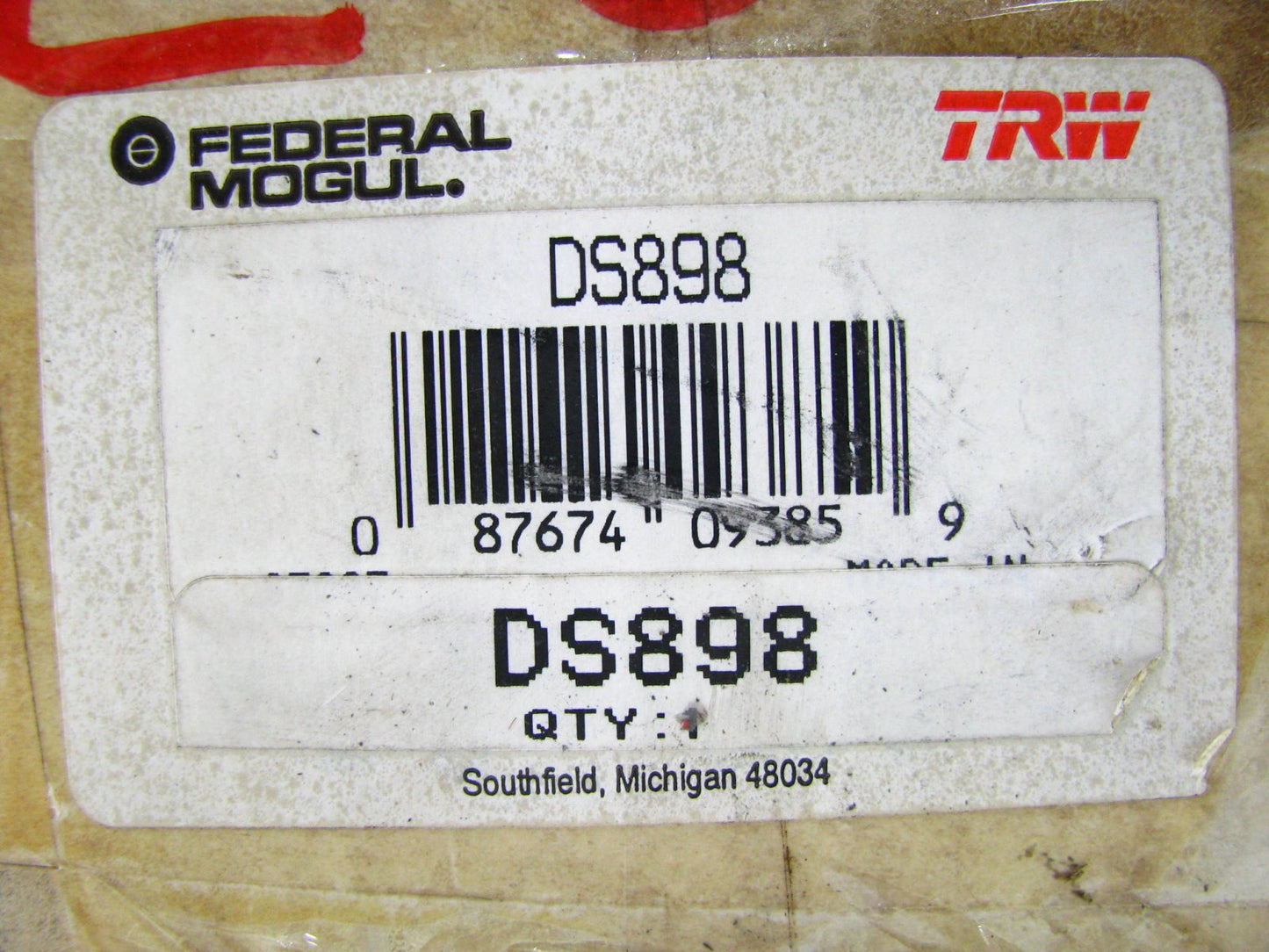 TRW DS898 Steering Center Link - 1969-74 Ford Galaxie 500, 69-76 LTD, Marquis