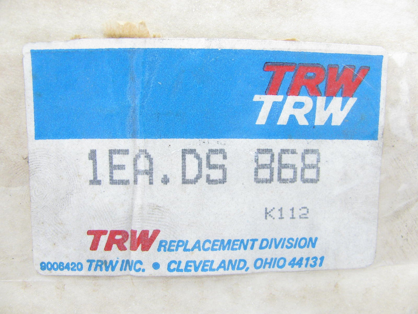 TRW DS 868 Drag Link For 1975-1977 Dodge S600 S700 School Bus W/ 5000lb Axle Type 2