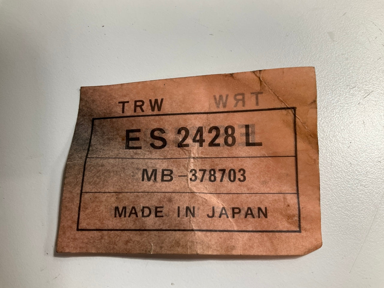 TRW ES2428L Front Right Inner Steering Tie Rod End