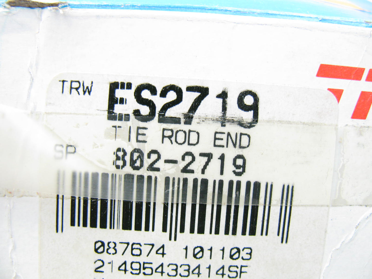 TRW ES2719 FRONT LEFT OUTER Steering Tie Rod End 84-85 Toyota 4Runner Pickup