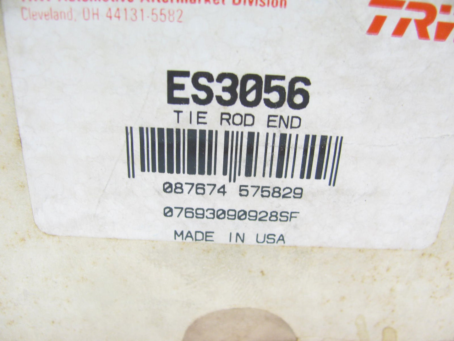 TRW ES3056 Steering Tie Rod End For 1989-04 Freightliner, 1983-85 Mack Truck