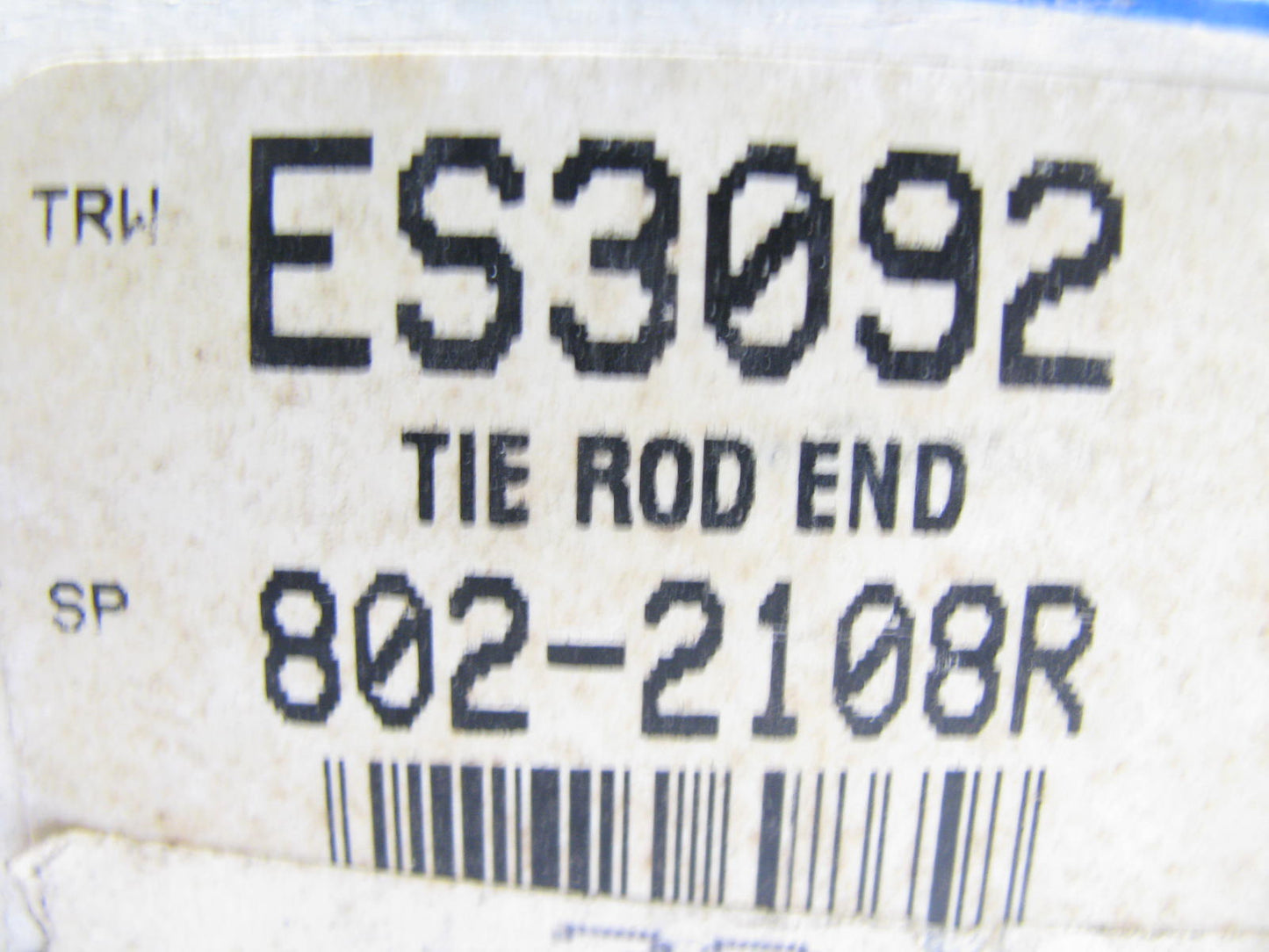 (2) TRW ES3092HD Steering Tie Rod End - Front Inner