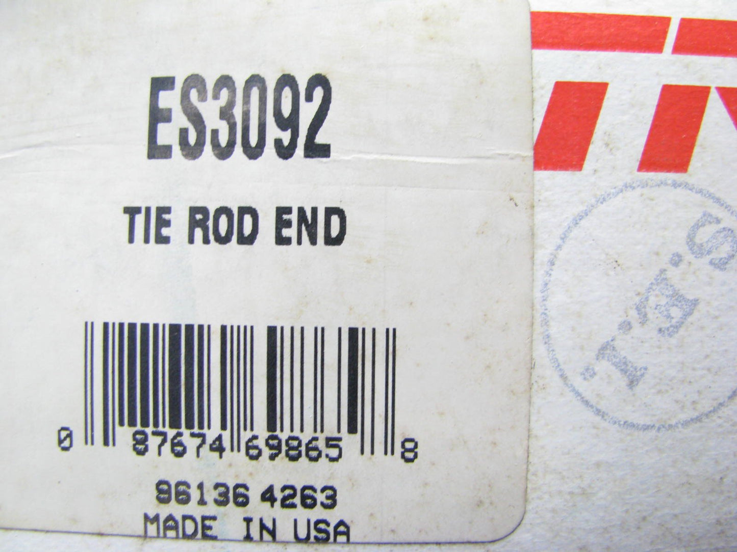 TRW ES3092 Steering Tie Rod End - Inner