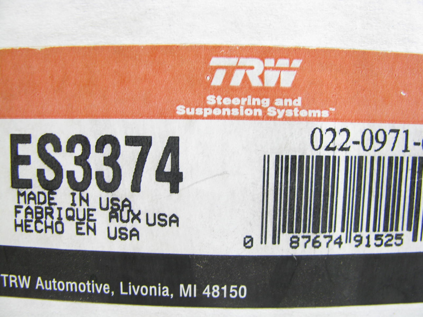 (2) TRW ES3374 Front Outer Steering Tie Rod End For 1995-2005 Cavalier & Sunfire