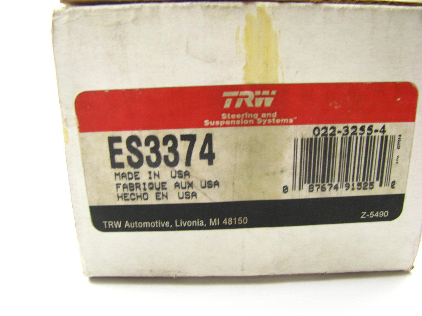 TRW ES3374 Front Outer Steering Tie Rod End