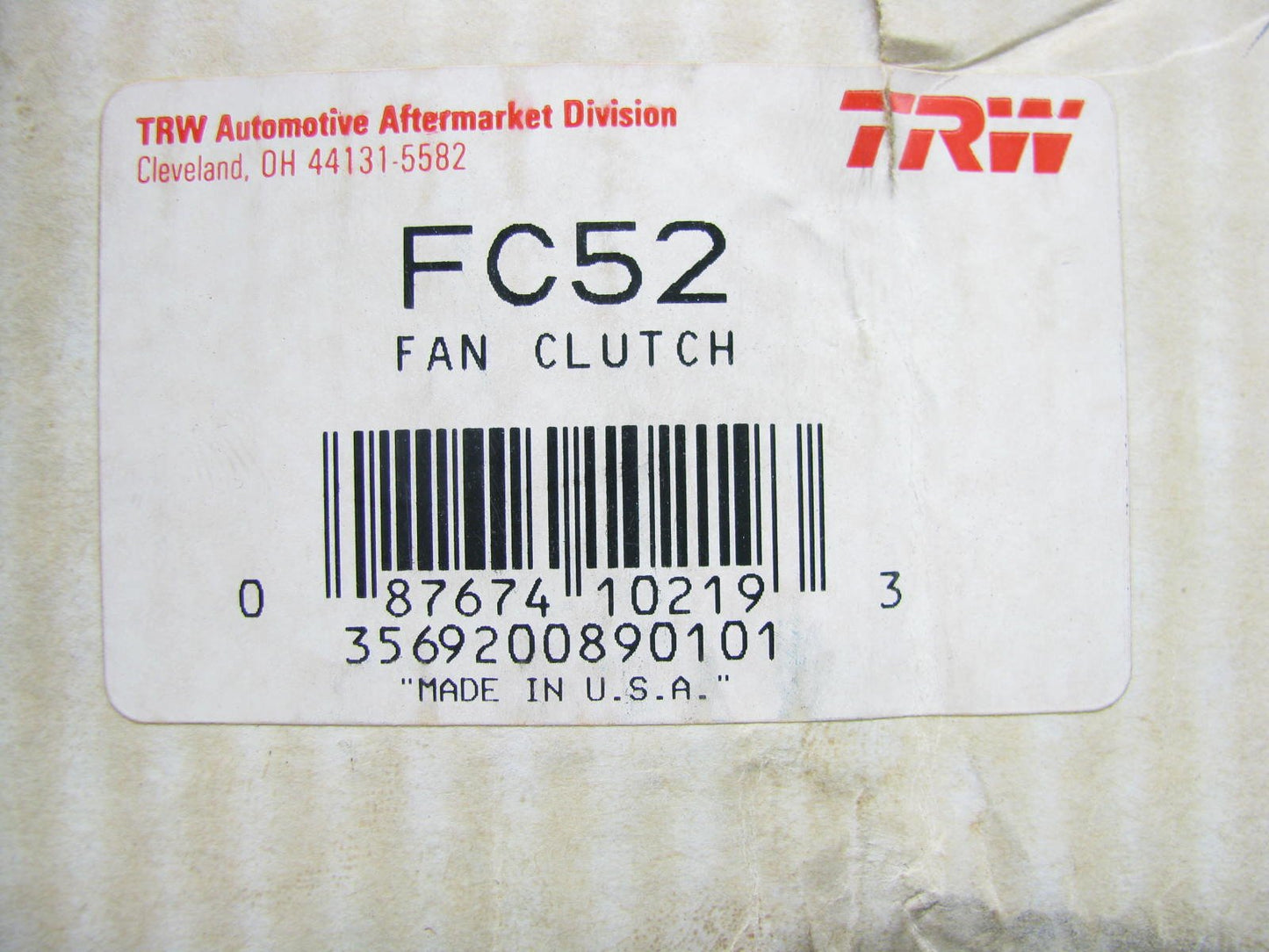 TRW FC52 Fan Clutch - 1971-1982 Corvette 350 5.7L V8