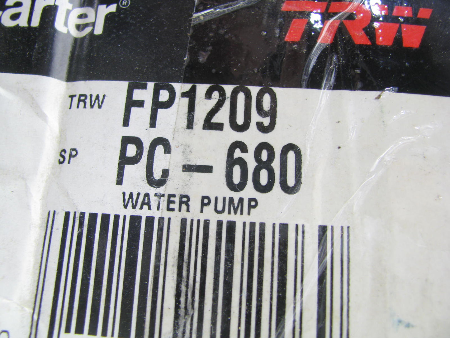 TRW FP1209 Water Pump For Continental 4cyl Gas Tractors  Z134