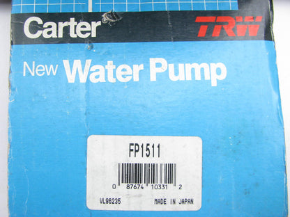 TRW Carter FP1511 Coolant Water Pump - 1975-1976 Toyota Corona 2.2L