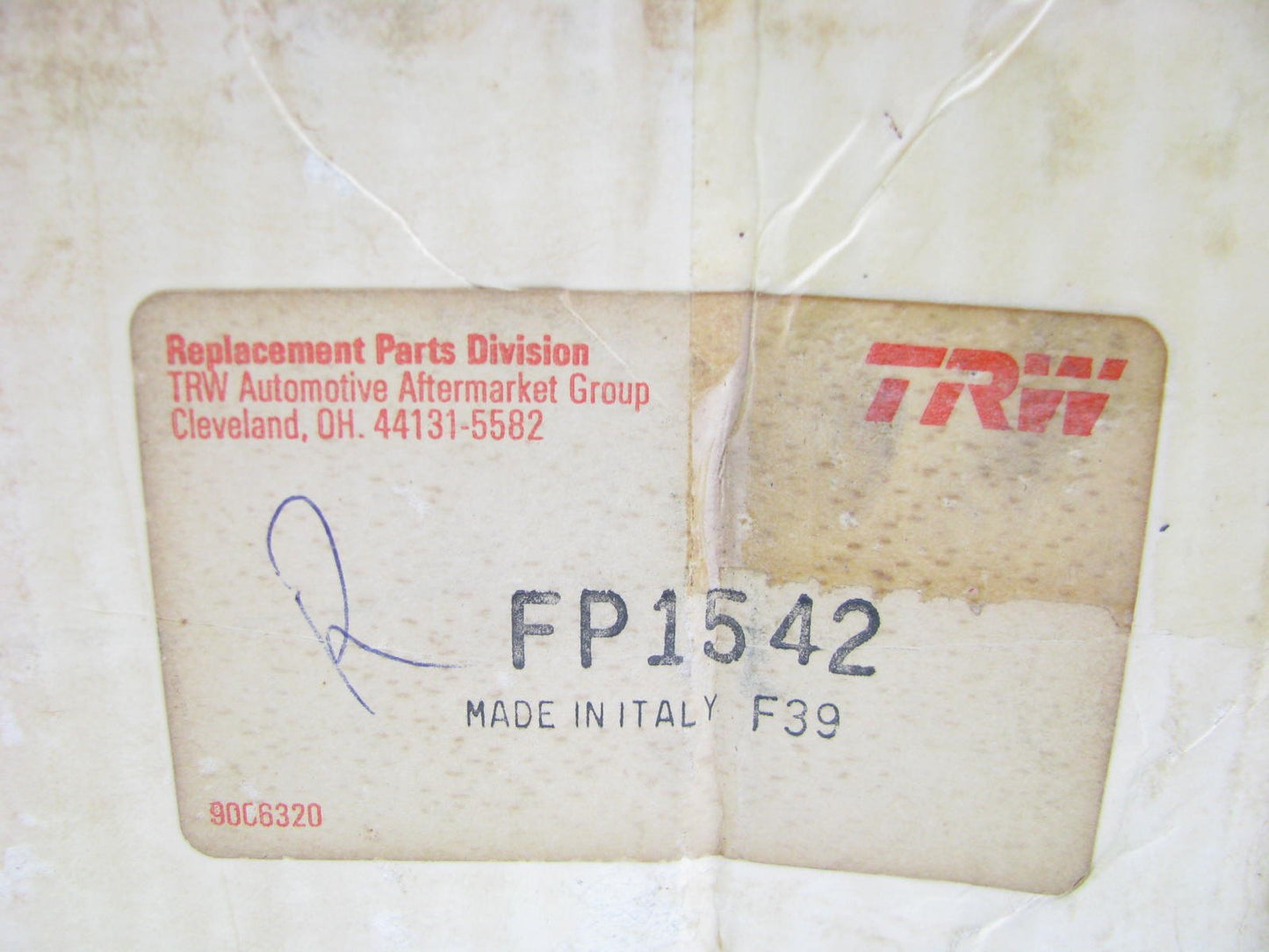 TRW FP1542 Engine Water Pump for 78-80 Ford Fiesta 1.6L