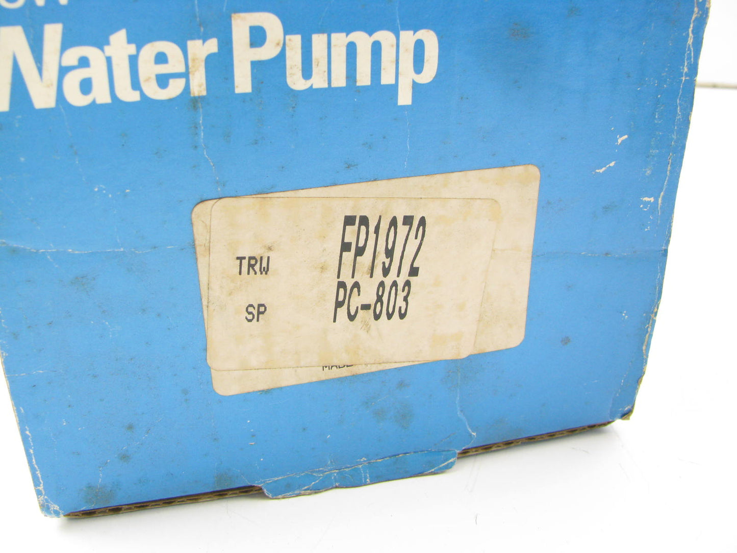 TRW FP1972 Engine Water Pump 1988-1993 Toyota Lexus 2.5L 3.0L V6