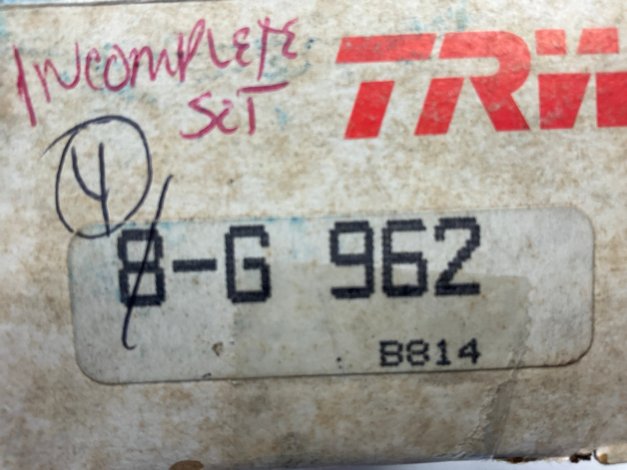(4) TRW G962 Engine Valve Guide For Continental F135, F163