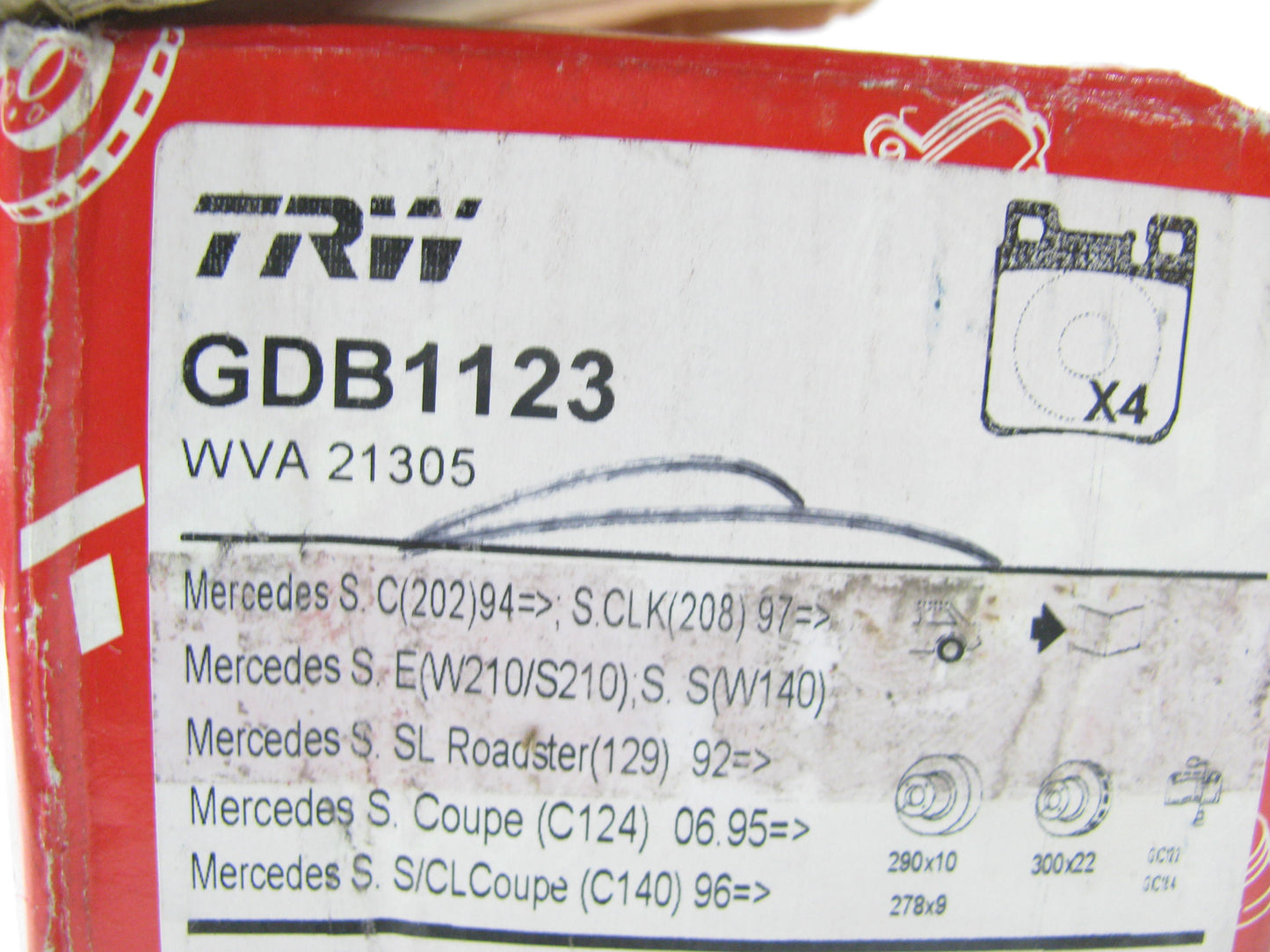 TRW GDB1123 Premium Rear Disc Brake Pads