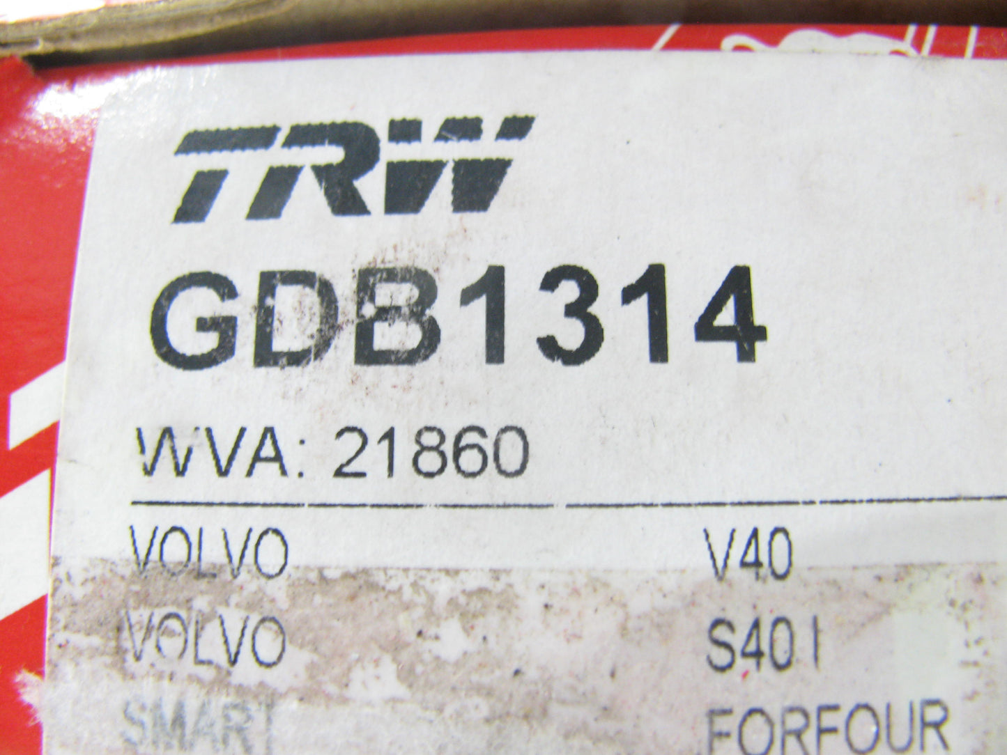 TRW GDB1314 Rear Premium Disc Brake Pad Set