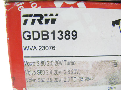 TRW GDB1389 Premium Disc Brake Pad Set Rear