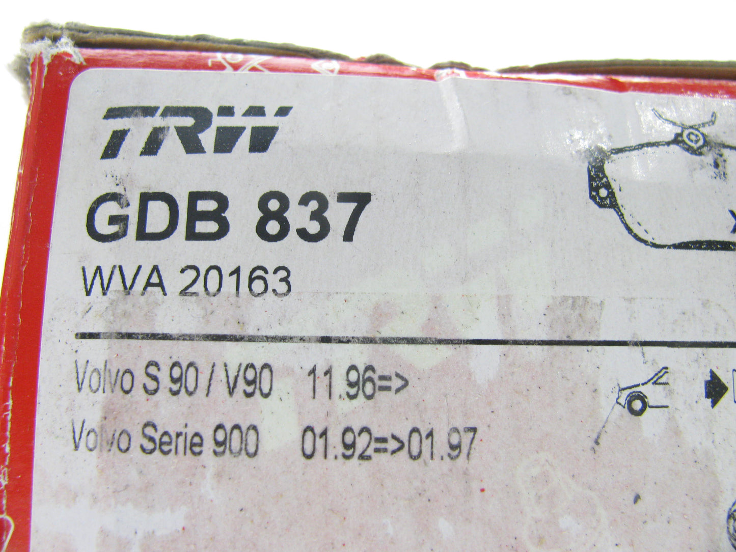 TRW GDB837 Premium Disc Brake Pad Set Front