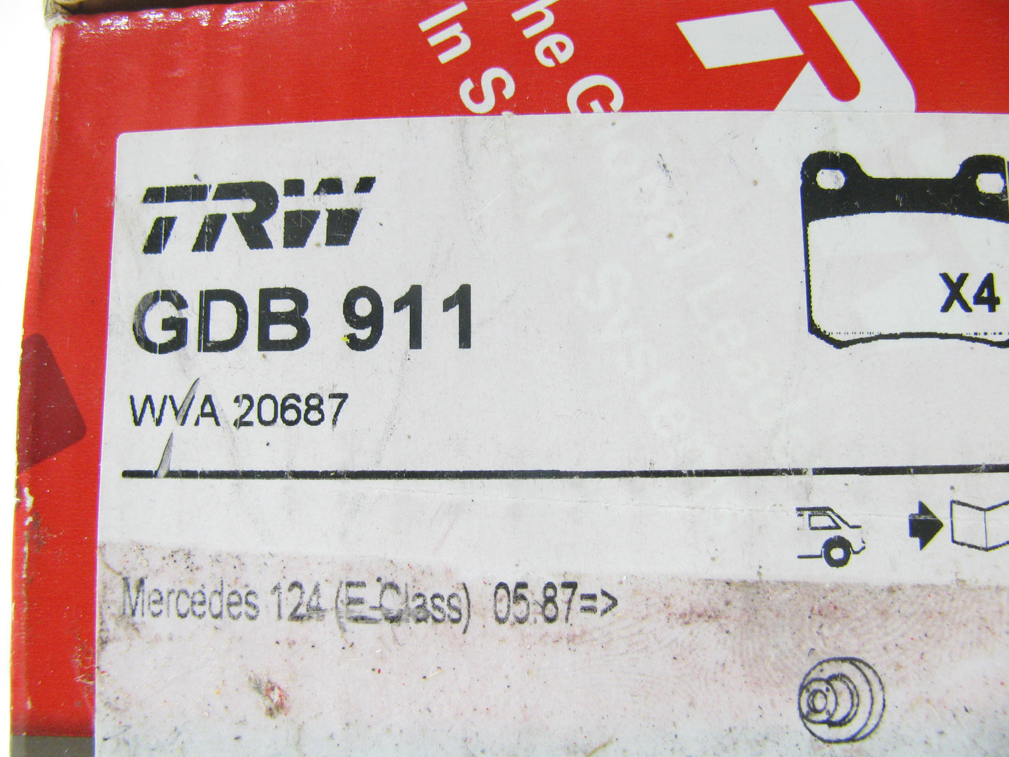 TRW GDB911 Premium Disc Brake Pad Rear