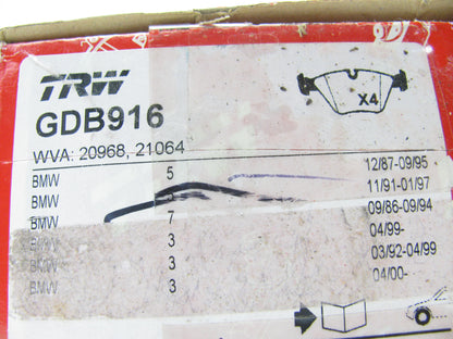 TRW GDB916 Premium Front Disc Brake Pads